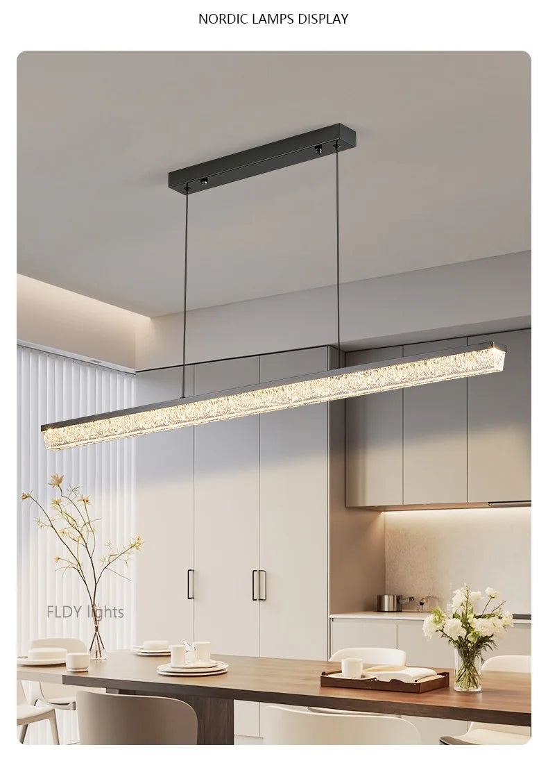 Nordic Glass Linear Pendant Light