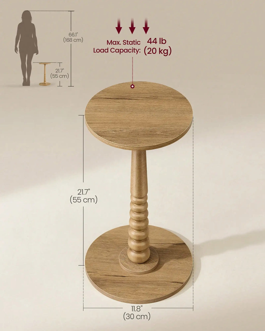 Round Wood Side Table