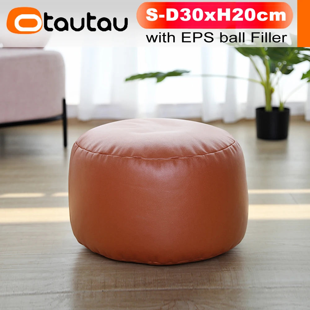 Round Storage Pouf