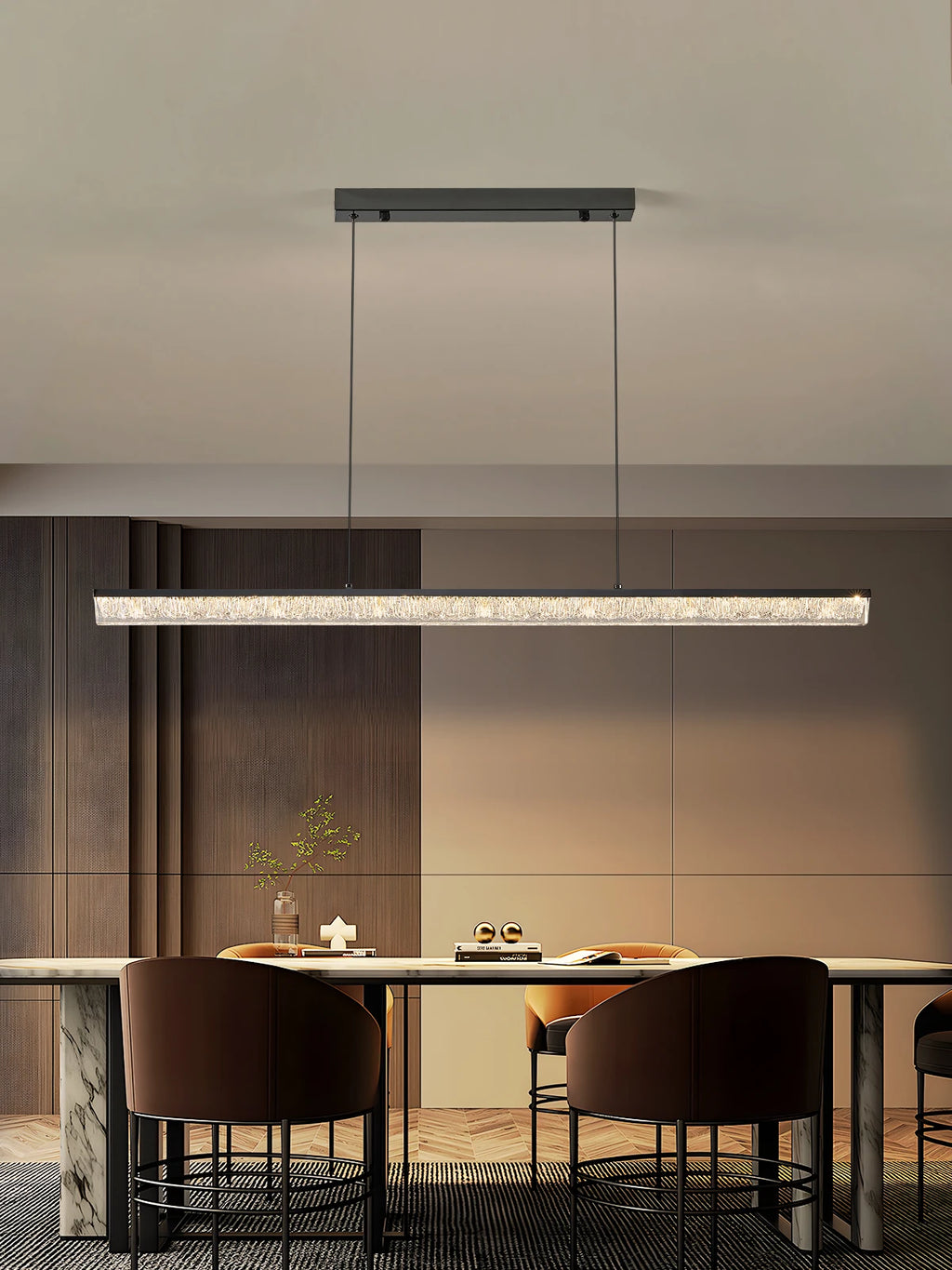 Nordic Glass Linear Pendant Light