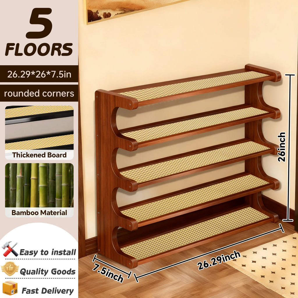 Bamboo Shoe Rack