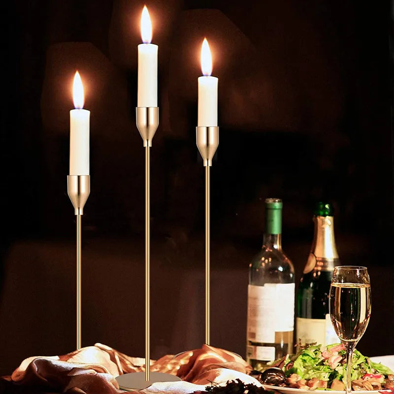 Metal Taper Candle Holder Set