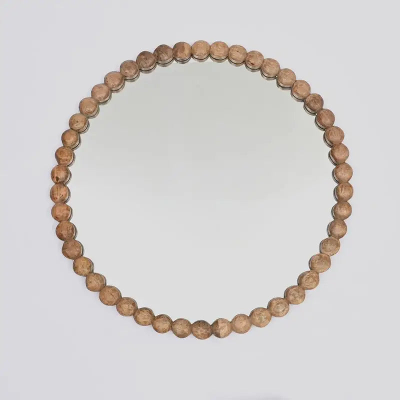Boho Round Natural Wall Mirror