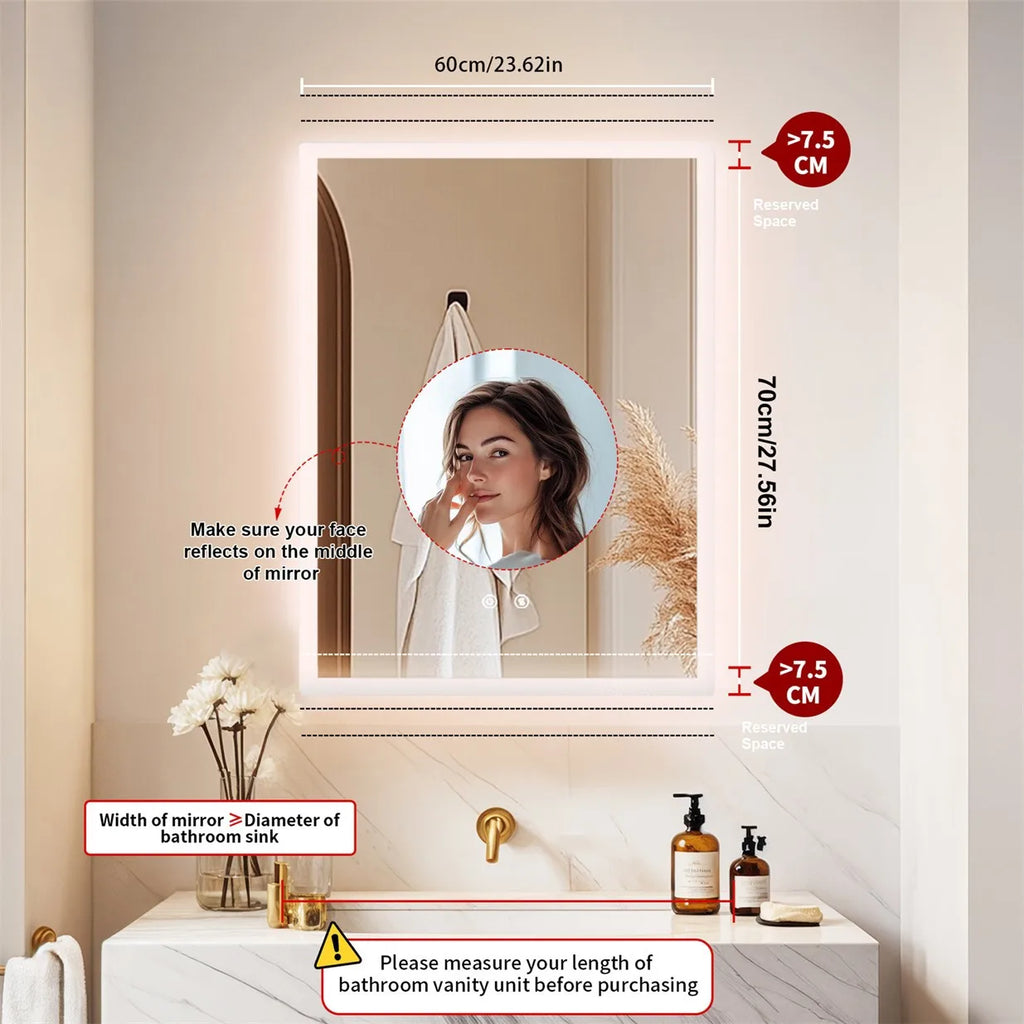 Anti-Fog LED Bathroom Mirror