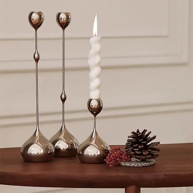 Luxury Brass Candlestick (3-Piece Set)