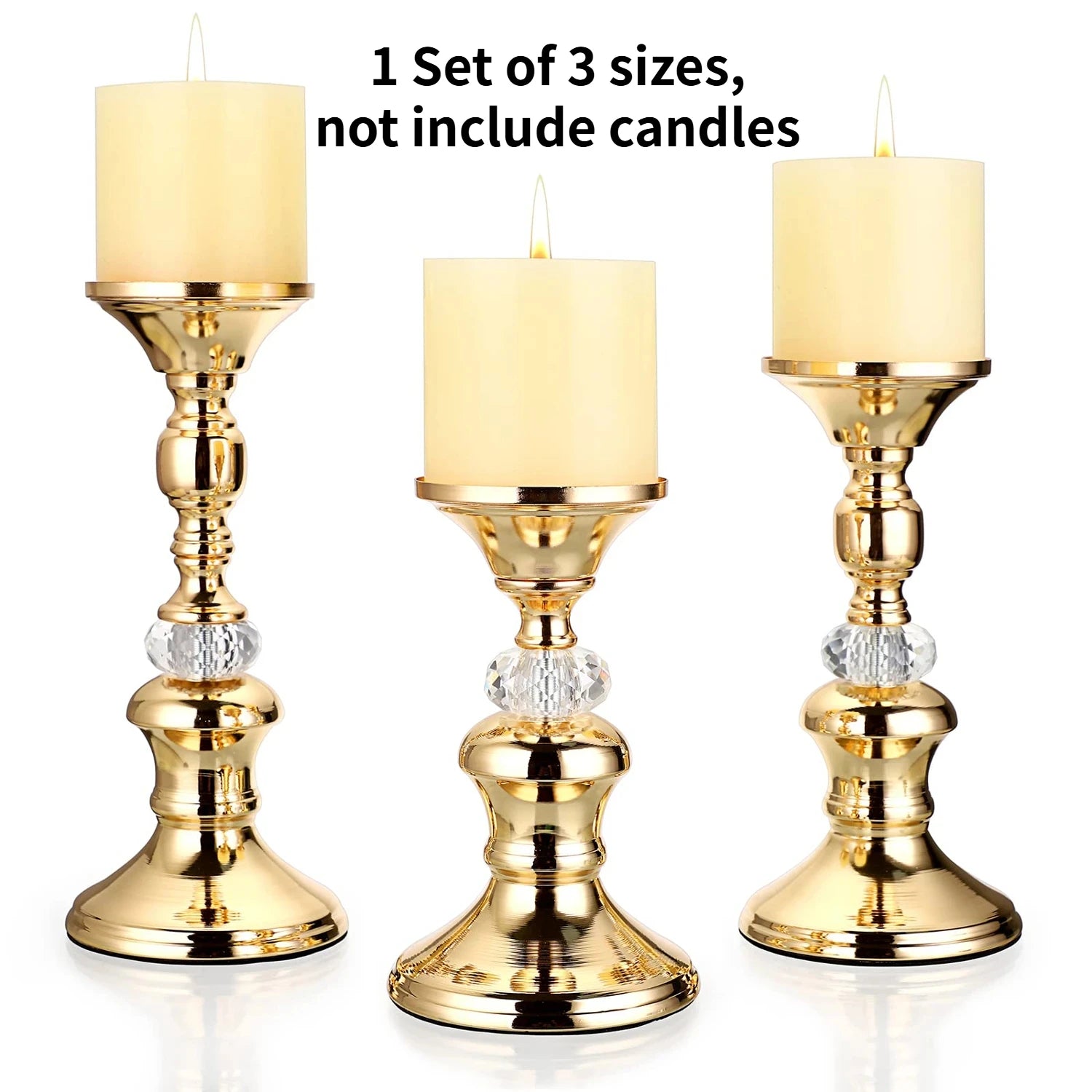 Crystal Pillar Candle Holder