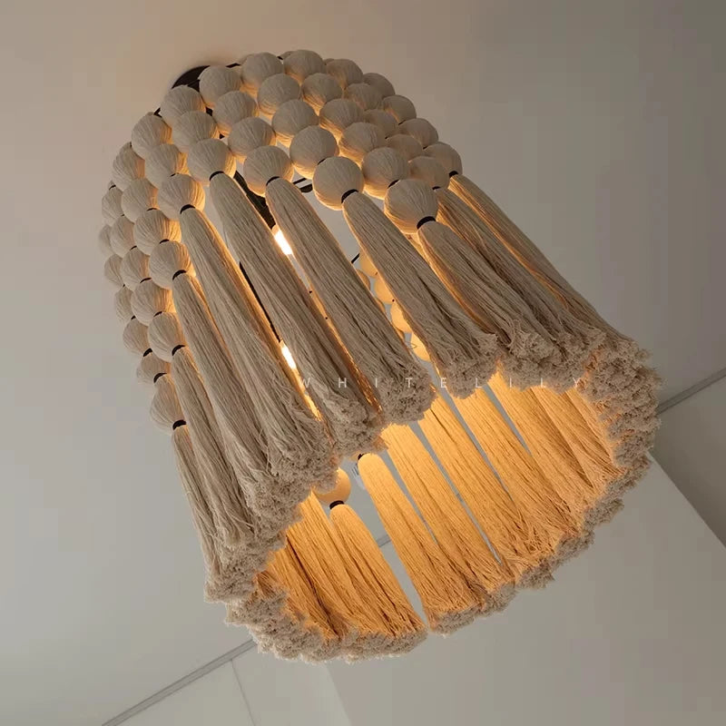 Wabi-Sabi Hemp Rope Pendant Chandelier