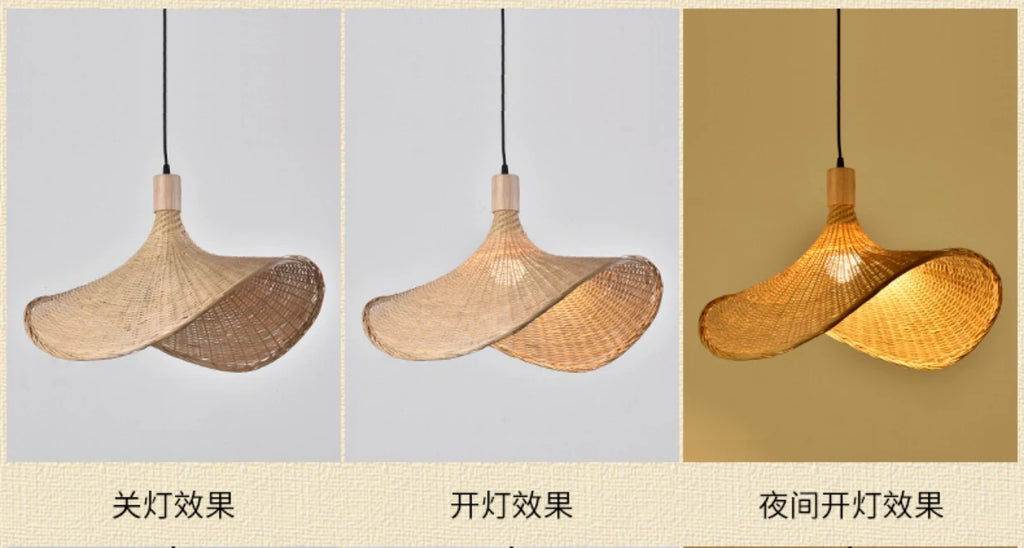 Retro Rattan Pendant Chandelier