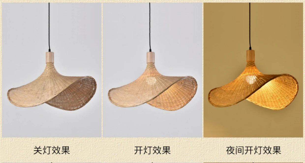 Retro Rattan Pendant Chandelier