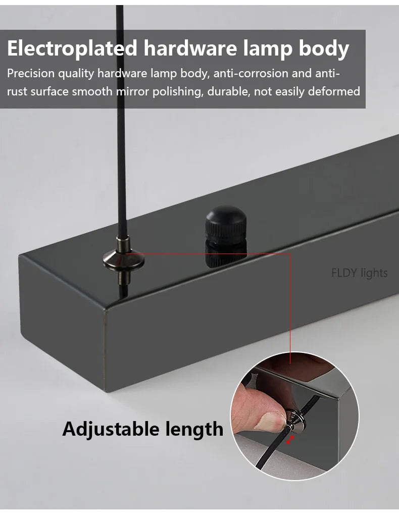 Nordic Glass Linear Pendant Light