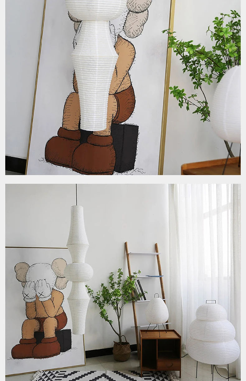 Wabi-Sabi Paper Pendant Chandelier