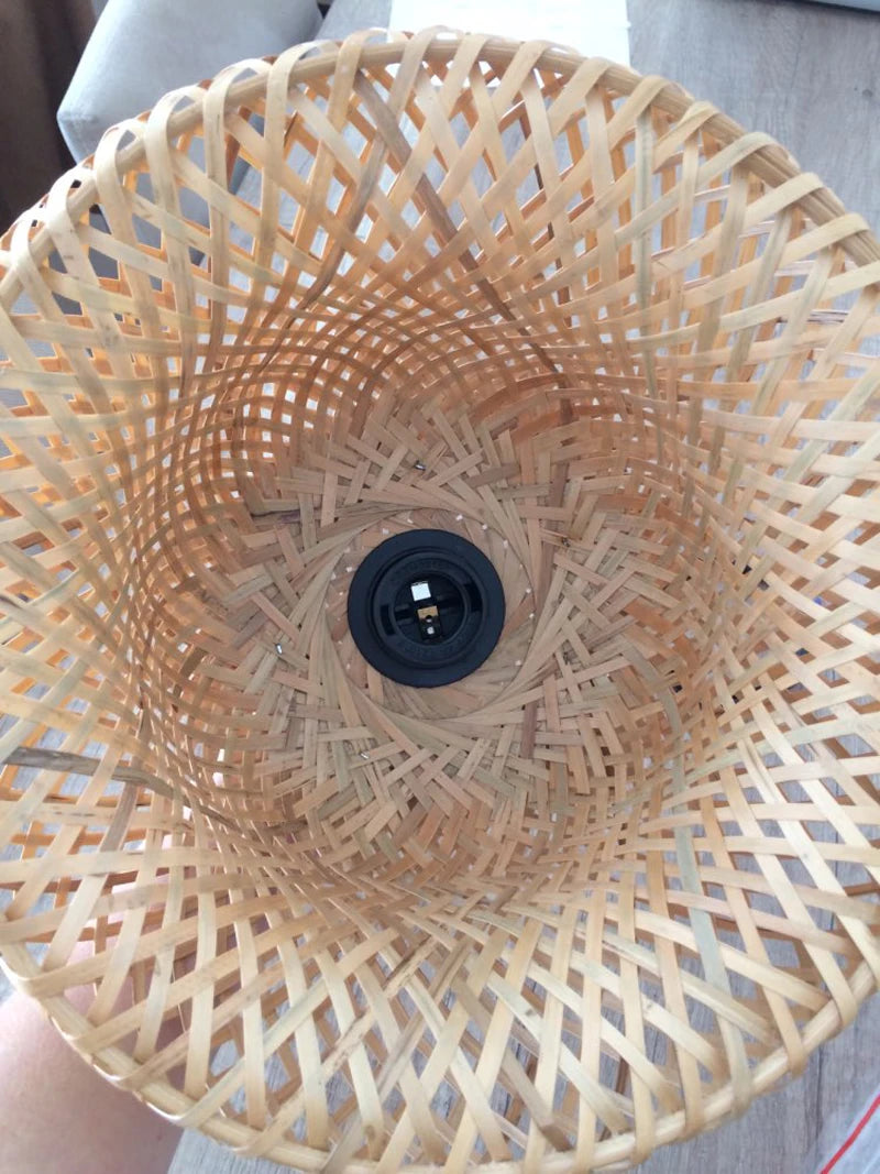 Retro Rattan Pendant Chandelier