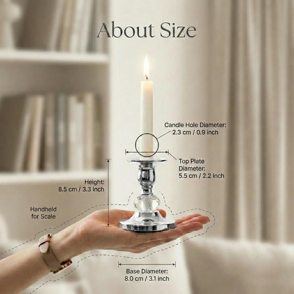 Vintage Crystal Candlestick (2-Piece Set)