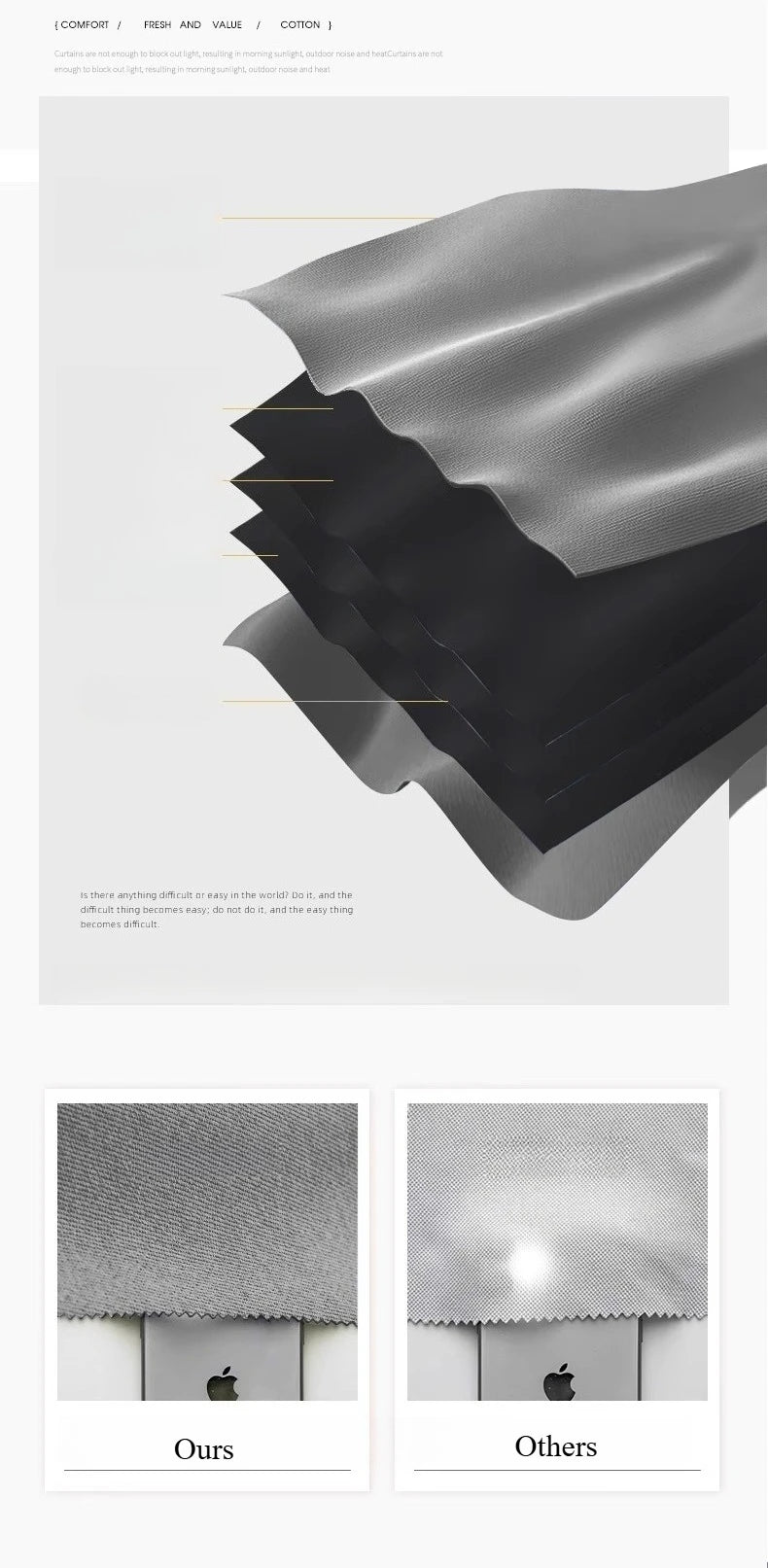 Modern Cotton-Linen Blackout Curtains