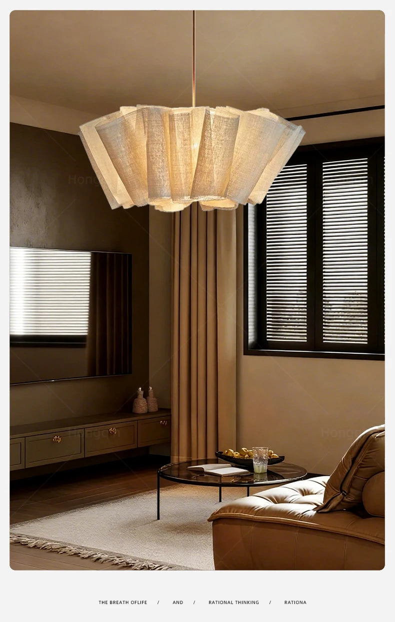 Wabi-Sabi Fabric Pendant Chandelier