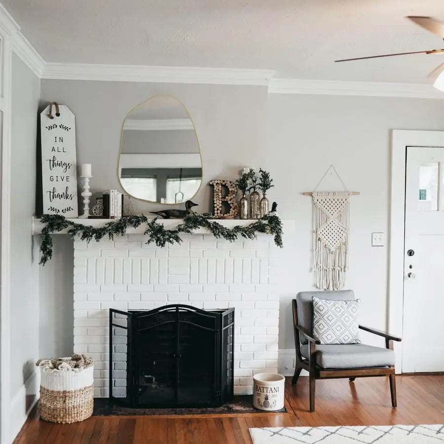 Boho Asymmetrical Gold Wall Mirror