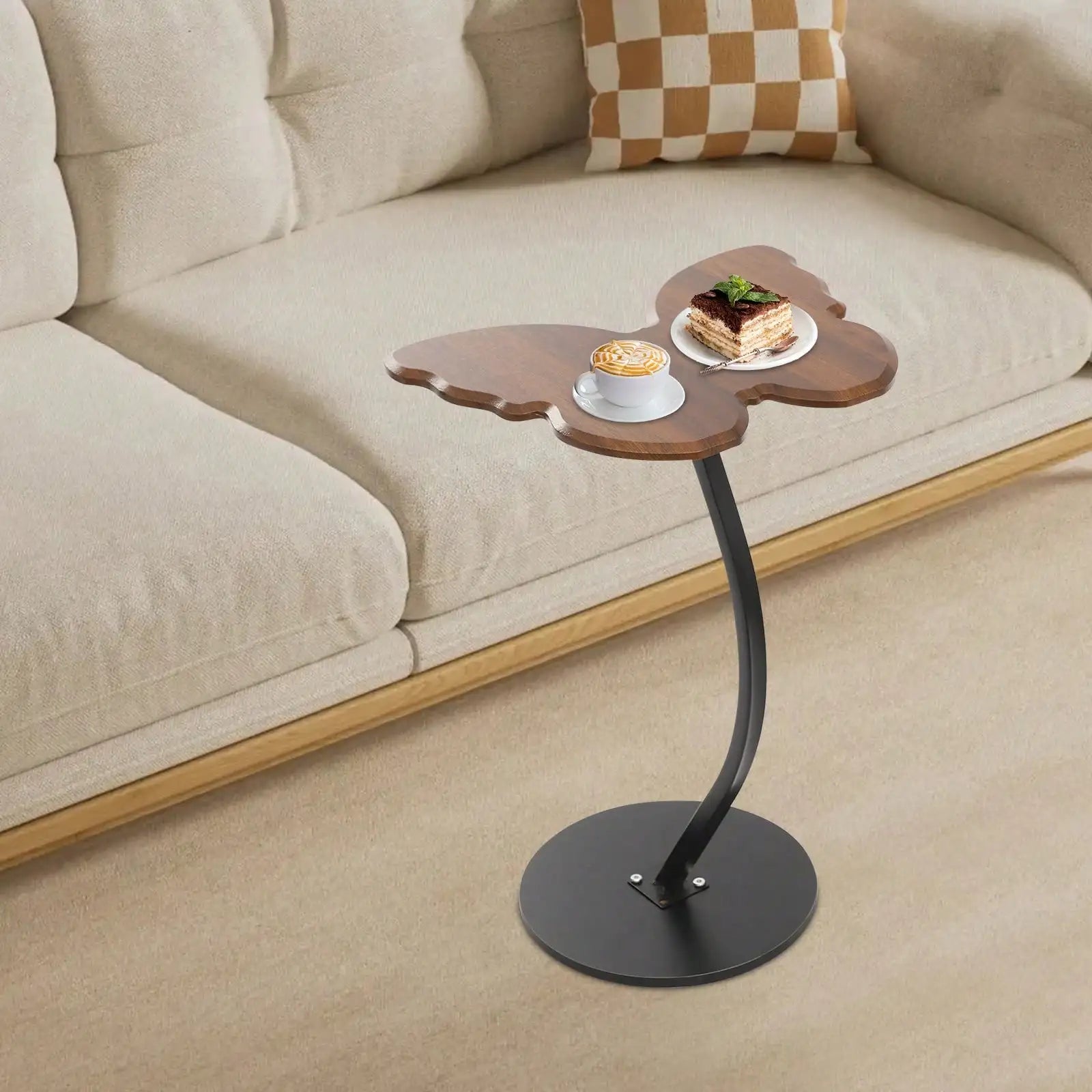 C-Shaped Sofa Side Table