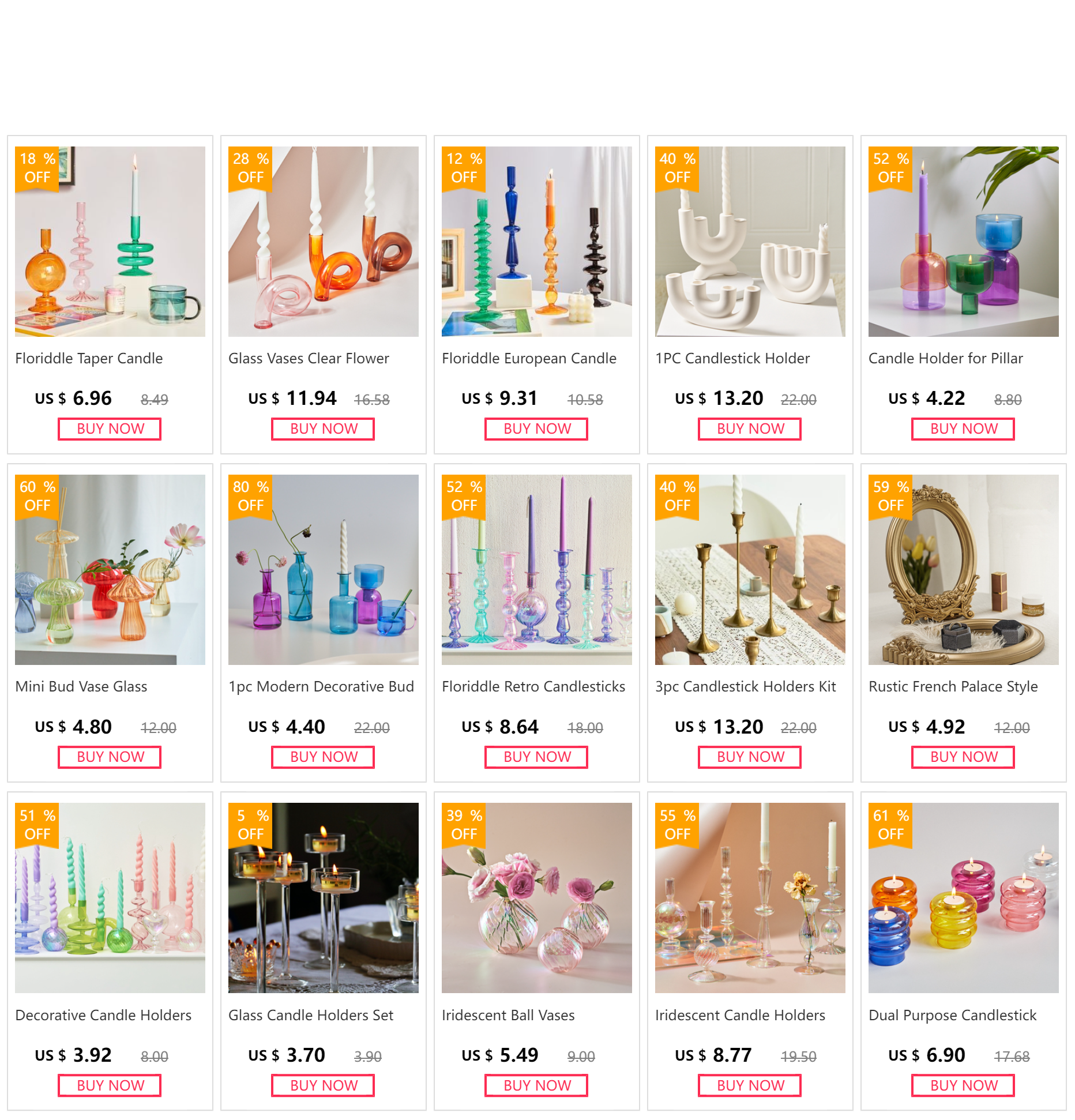Brass Candlestick (3-Piece Set)
