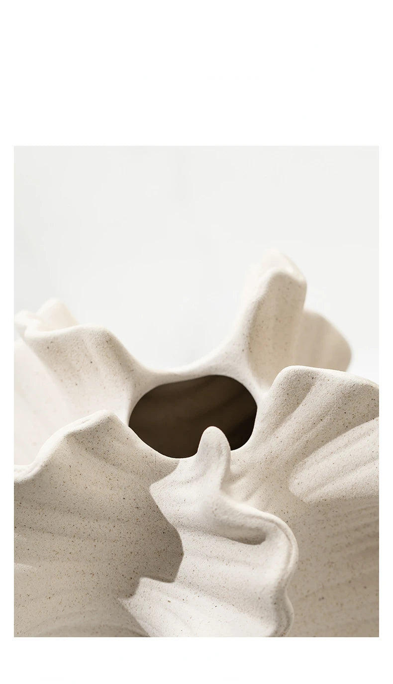 Wavy Petal Ceramic Vase