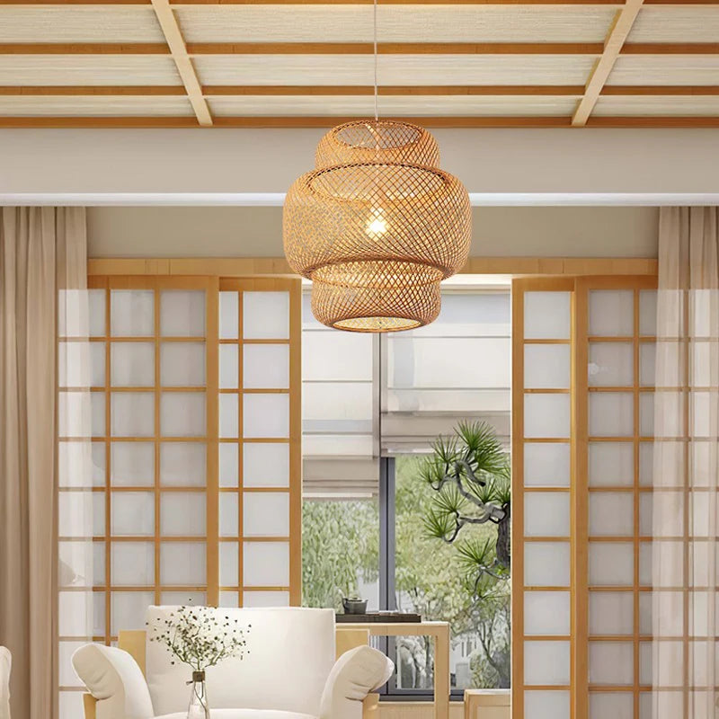 Rattan Pendant Chandelier