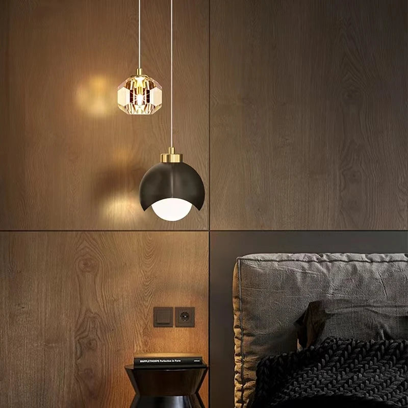 Crystal Bedside Pendant Light