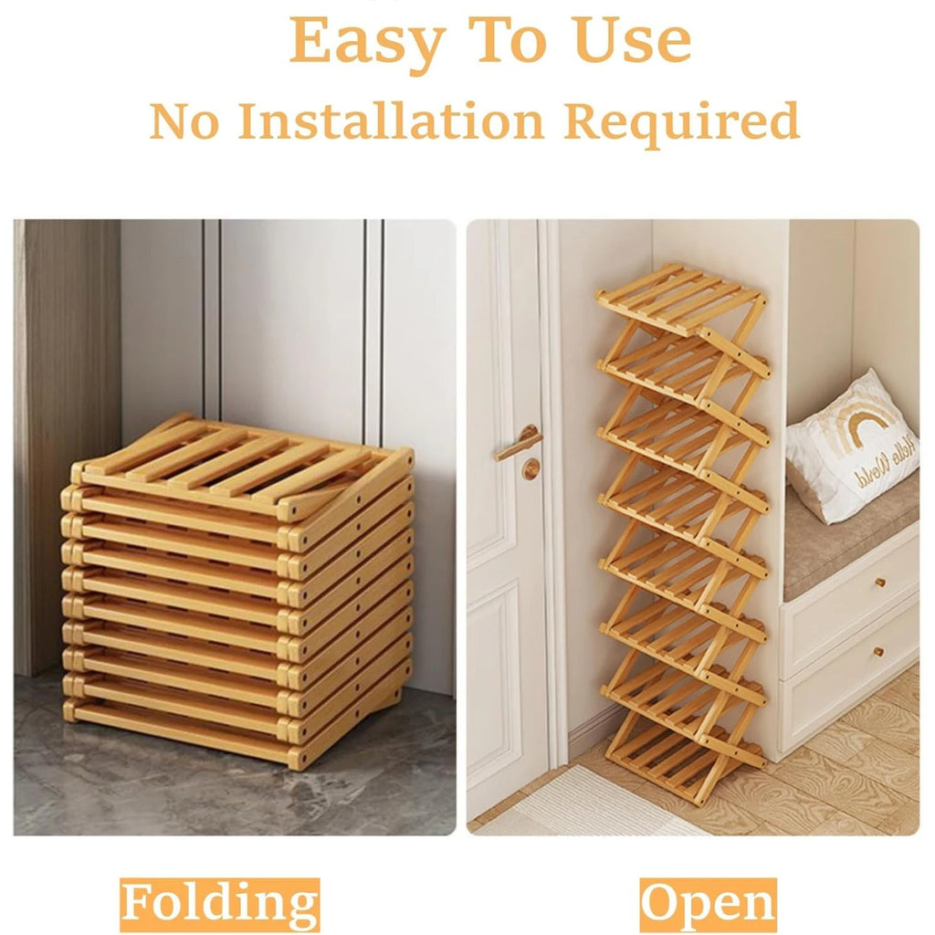 Bamboo Shoe Rack