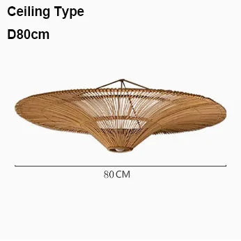 Wabi-Sabi Rattan Pendant Chandelier