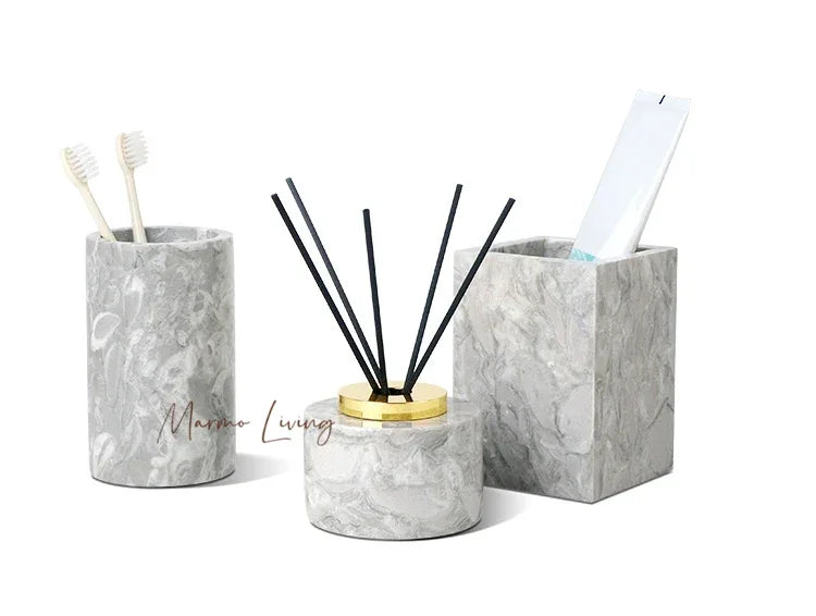 Pitaya Flower Marble Bath Set