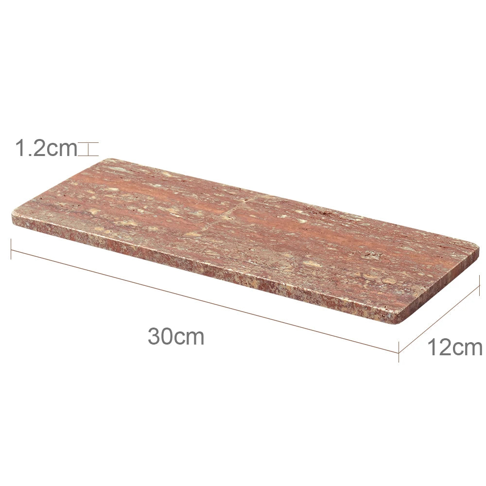 Red Travertine Bath Set