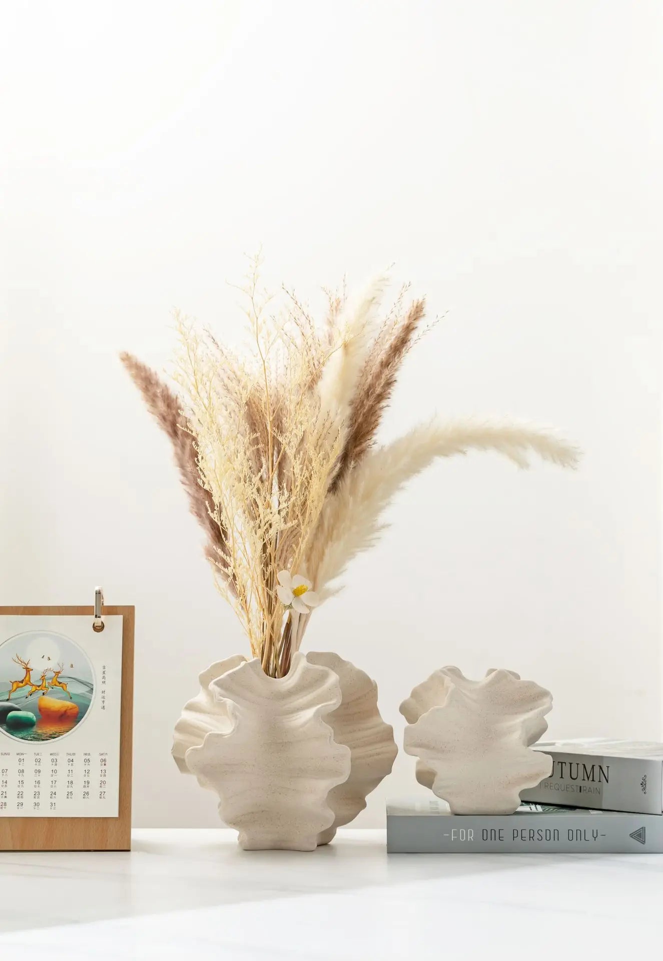 Wavy Petal Ceramic Vase