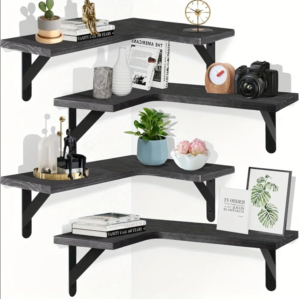 Floating Corner Wall Shelf
