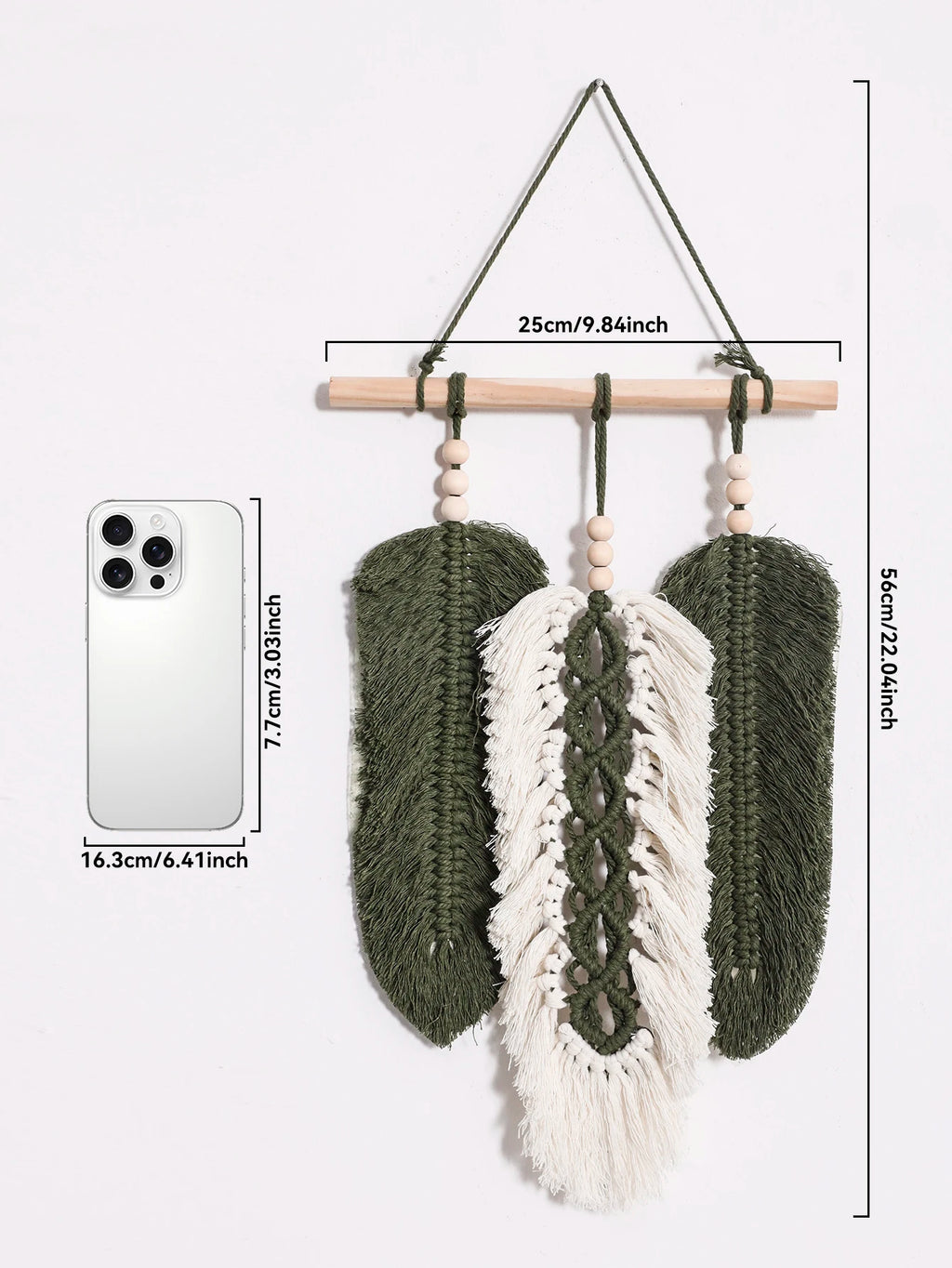 Boho Green Macrame Wall Hanging