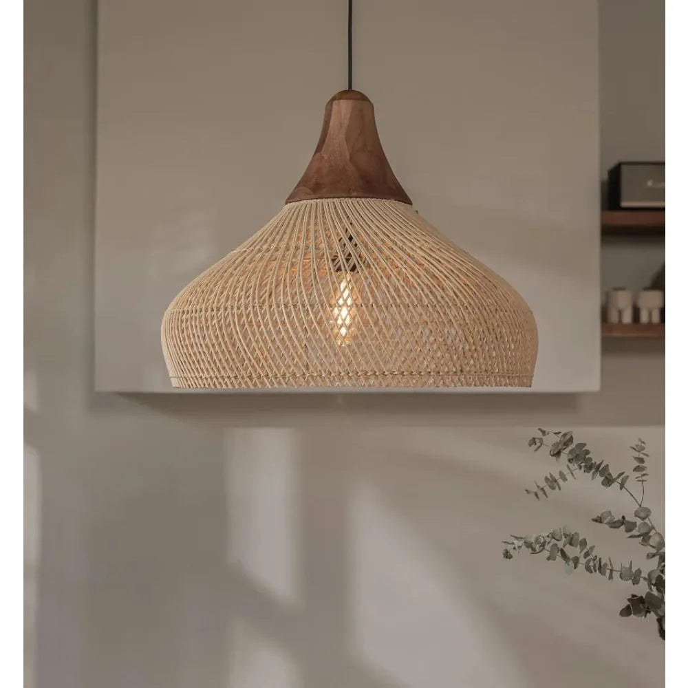 Wabi-Sabi Rattan Pendant Chandelier