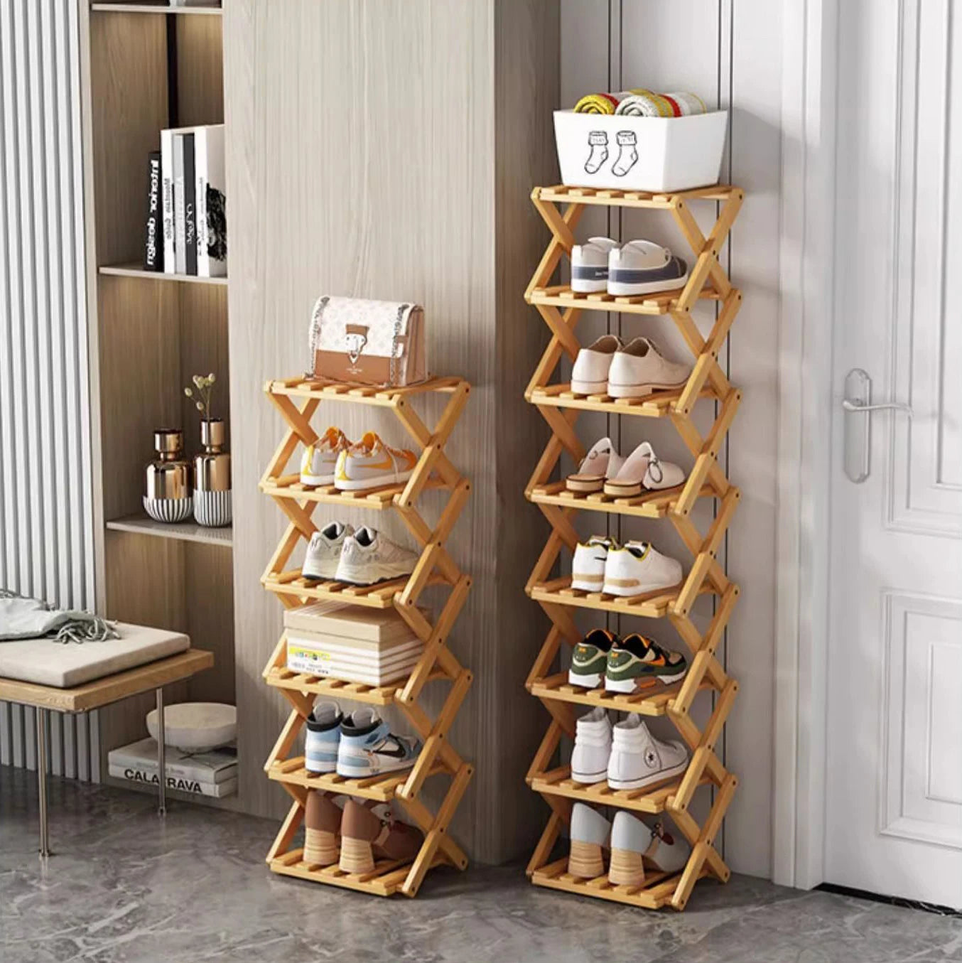 Bamboo Shoe Rack