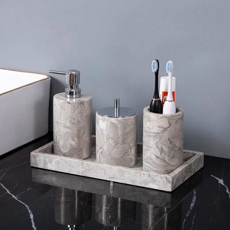 Elegant Marble Bathroom Set