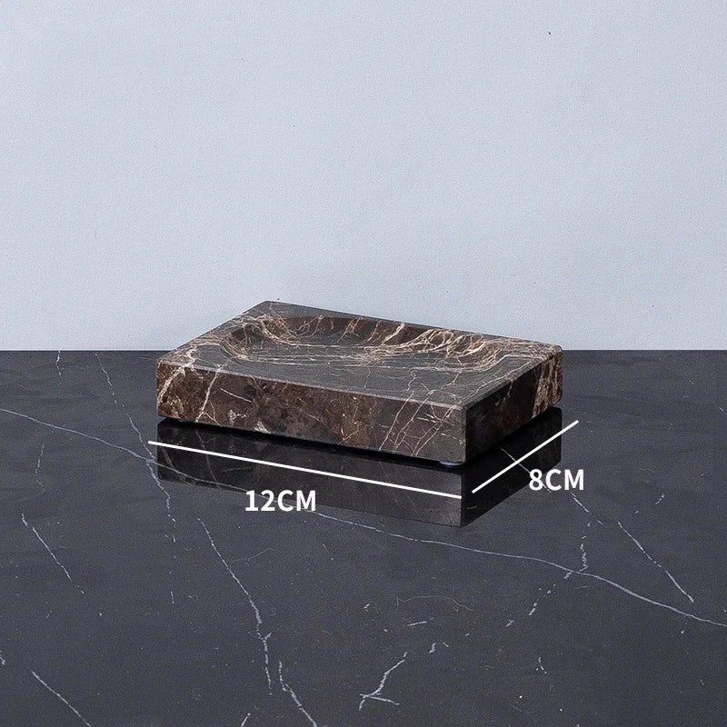 Dark Brown Marble Bath Set