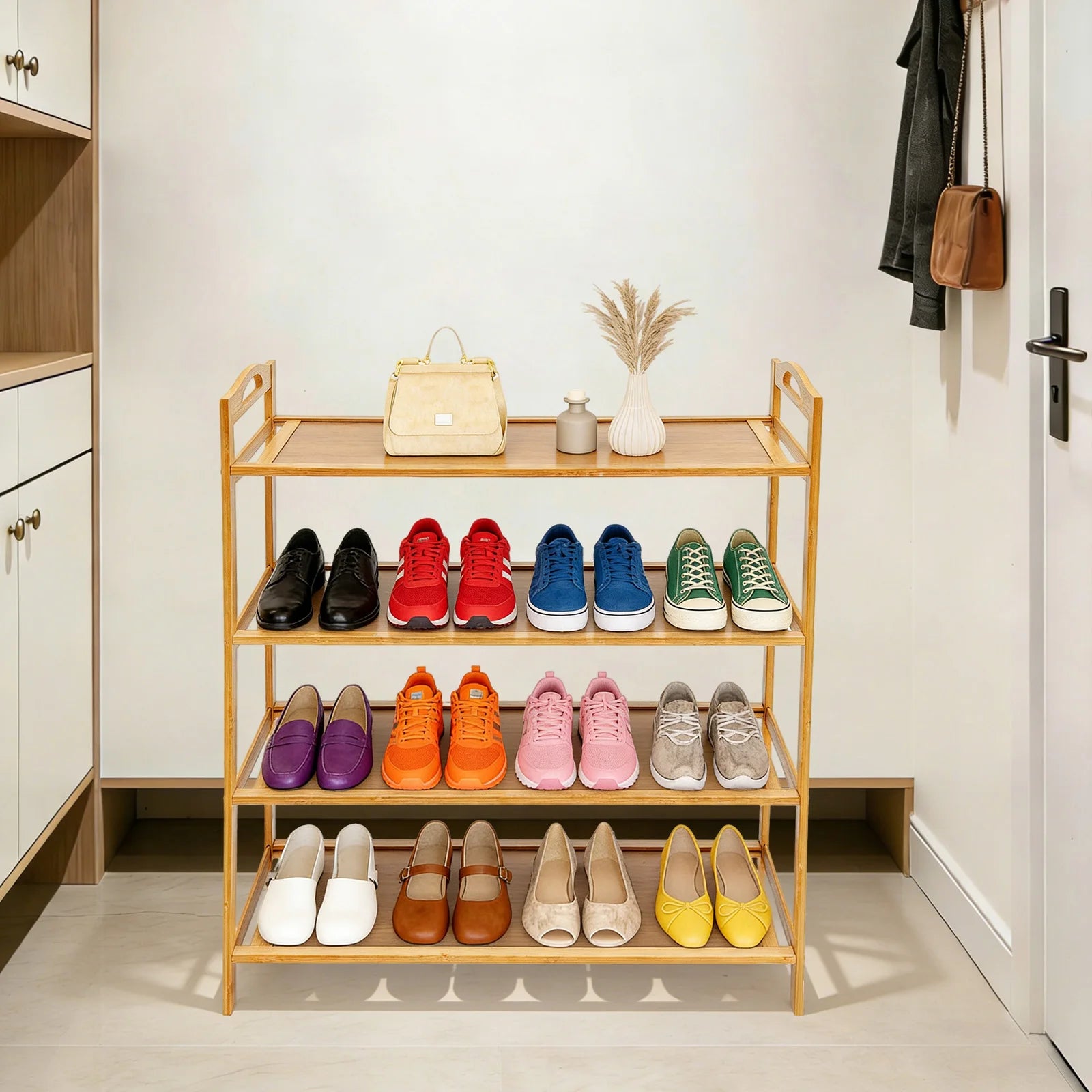 Bamboo Shoe Rack