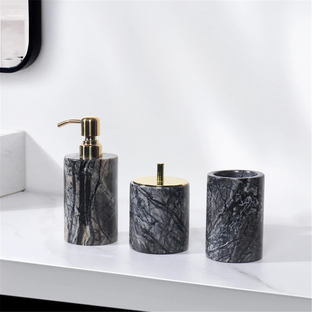Grey Marble Bathroom Set