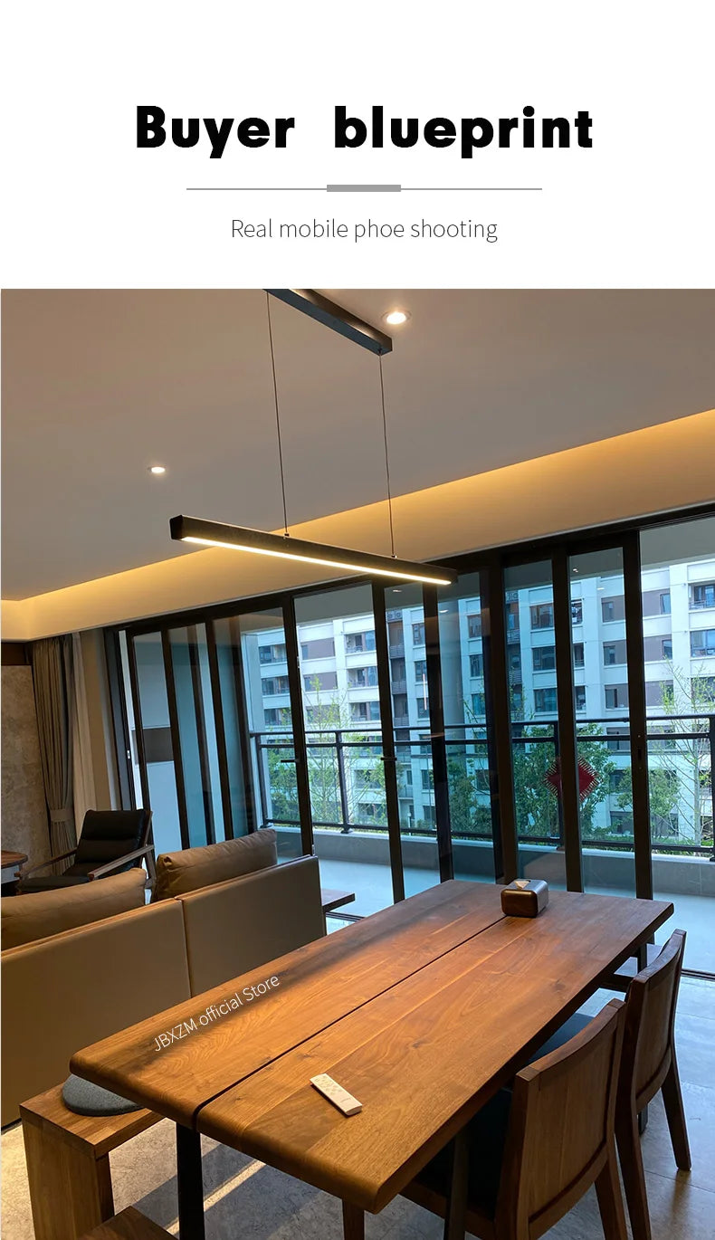 Modern Acrylic Linear Pendant Light
