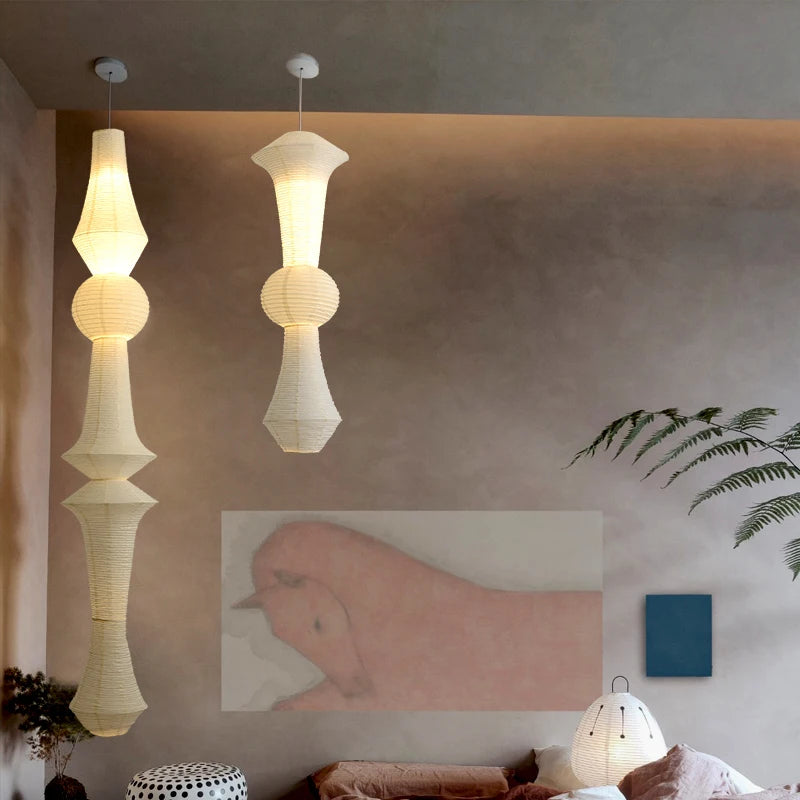 Wabi-Sabi Paper Pendant Chandelier