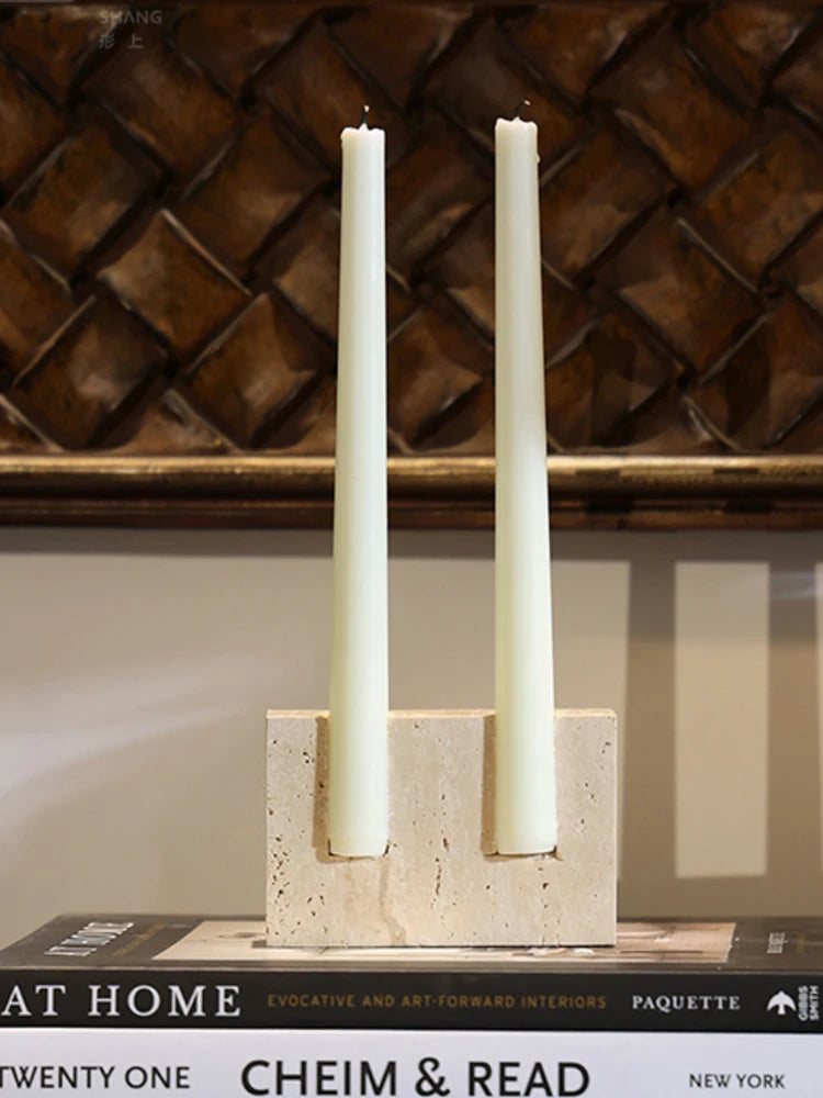 Marble Taper Candle Holder