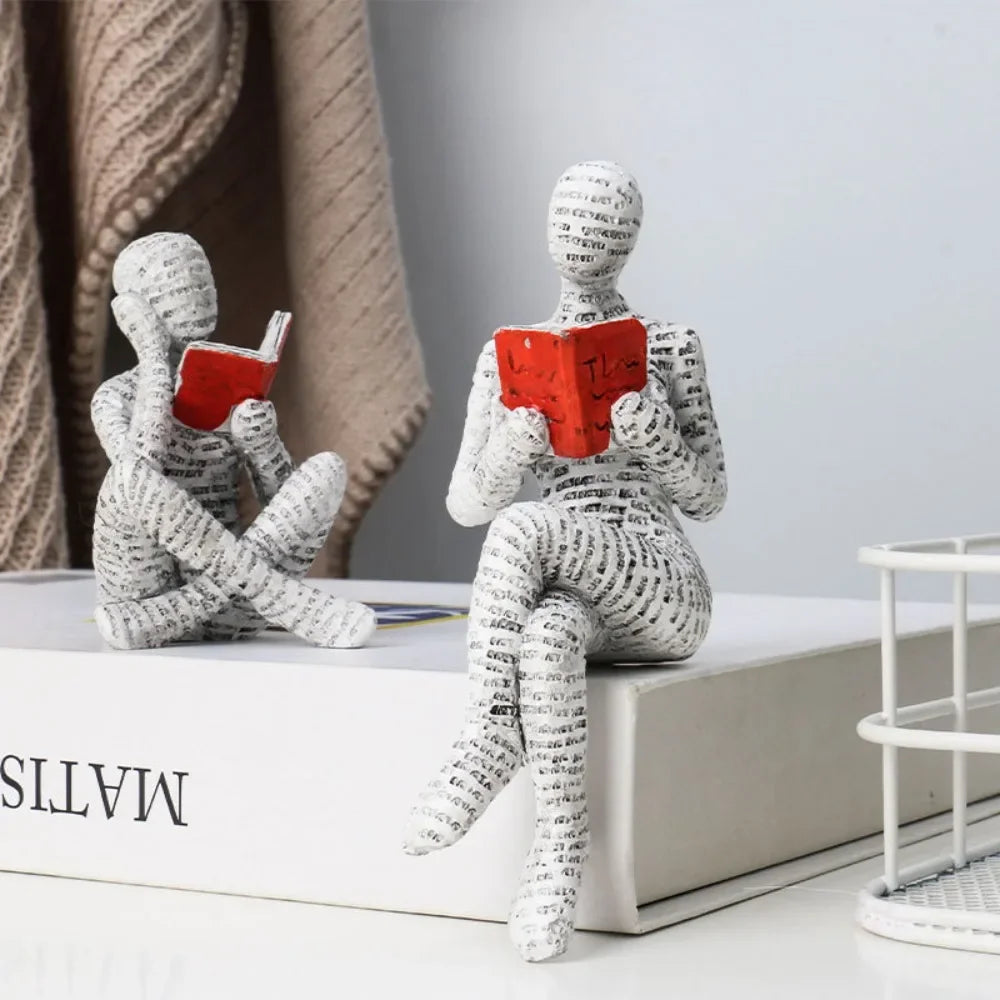 Abstract Reading Figurine
