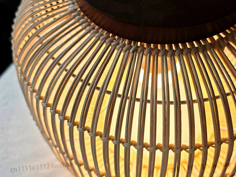 Wabi-Sabi Rattan Pendant Chandelier