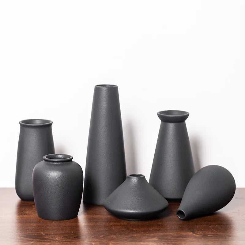 Matte Frosted Ceramic Bud Vase