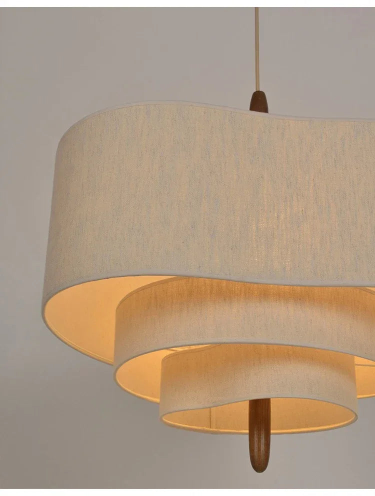 Wabi-Sabi Fabric Arc Pendant Lamp