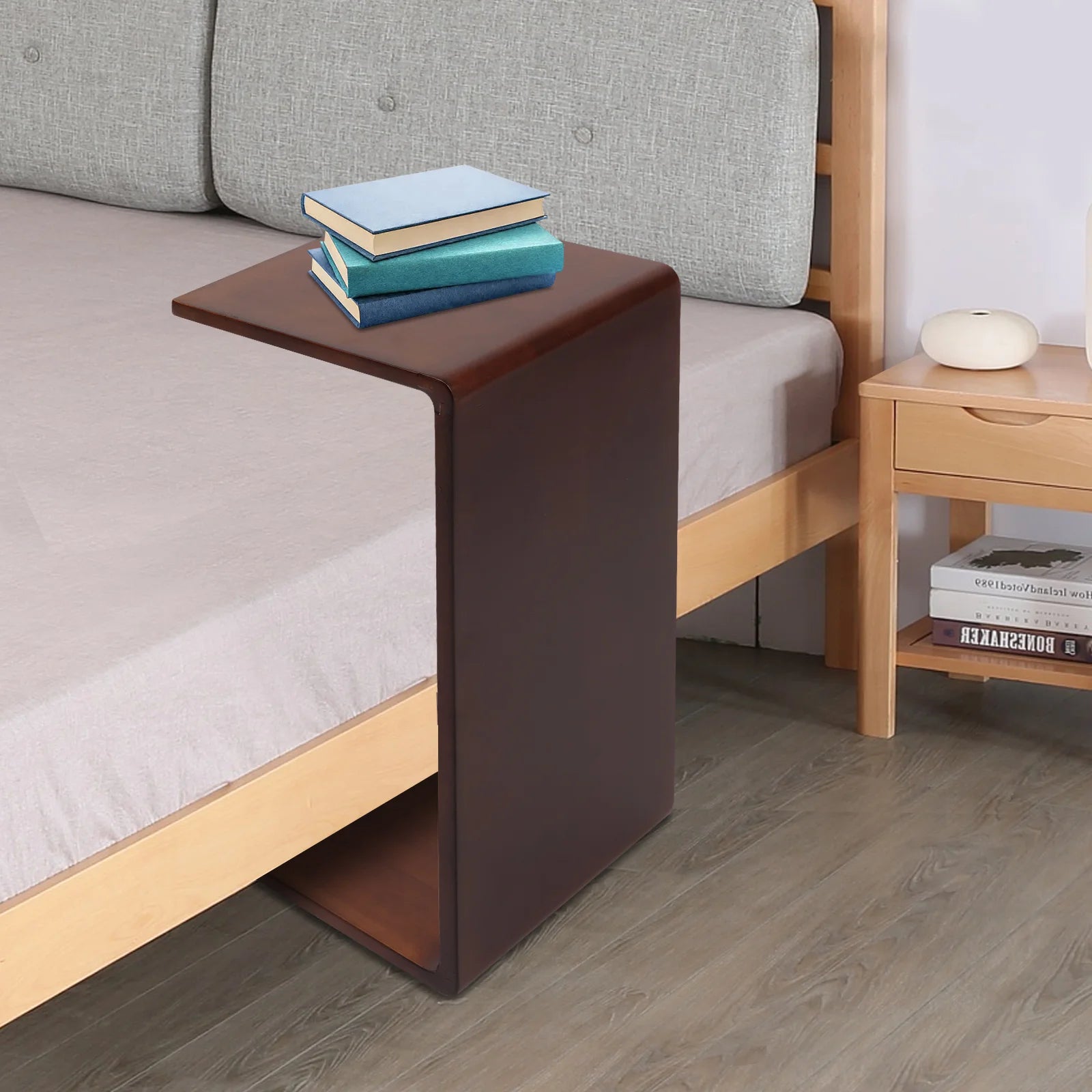 C-Shaped Sofa Side Table