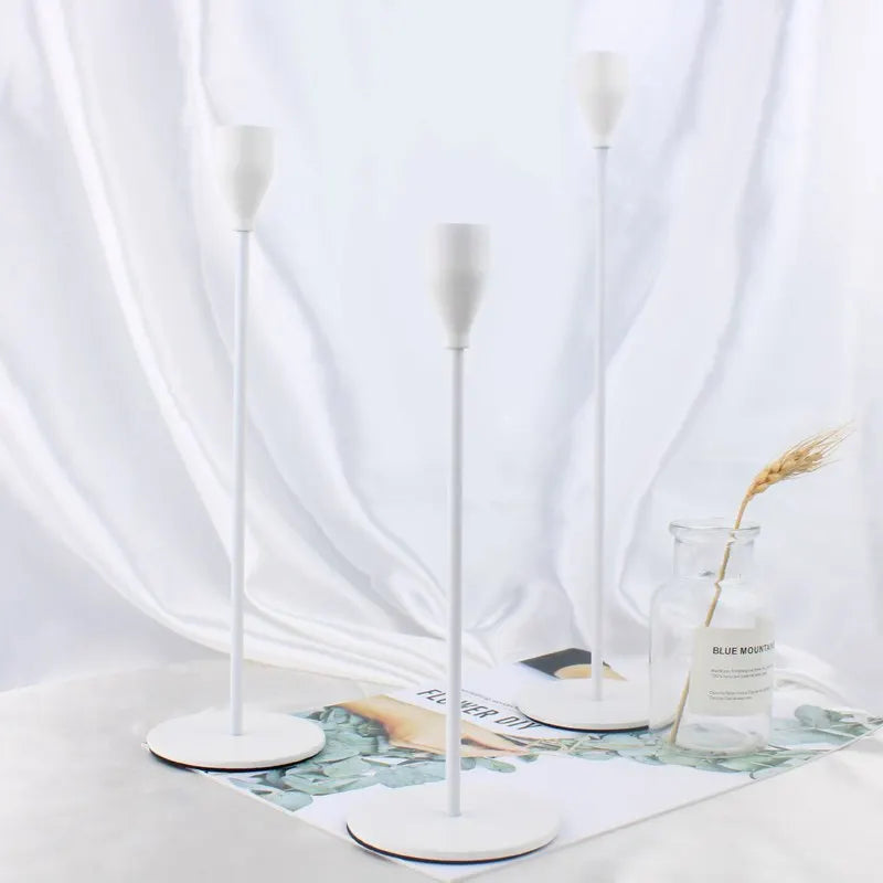 Metal Taper Candle Holder Set