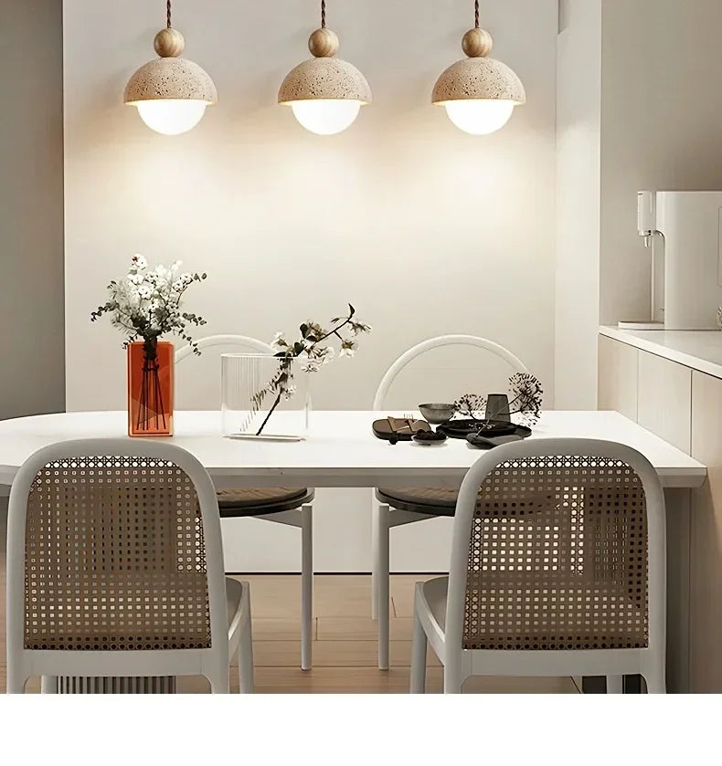 Wabi-Sabi Stone Pendant Chandelier