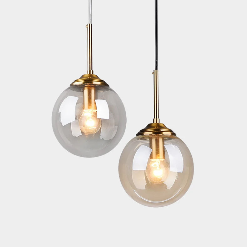 Modern Metal & Glass Chandelier