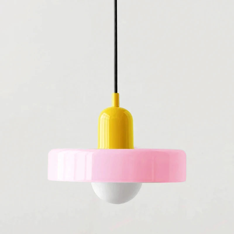 Retro Orange Glass Pendant Light